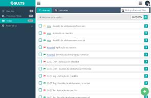 Tela do módulo de Tarefas SULTS com lista de atividades